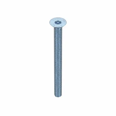 TAMPER PRUF SCREW Machine Screw: 1/4"-20 Thread Size, 3 in Lg, Steel, Zinc-Plated, Flat, Torx/Star - Flat Head Machine Screws