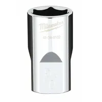 MILWAUKEE Standard Socket: SAE, 1/2 in Drive Size, 5/8 in Socket Size, 6-Point, Std, Chrome (MPN 45-34-9102)