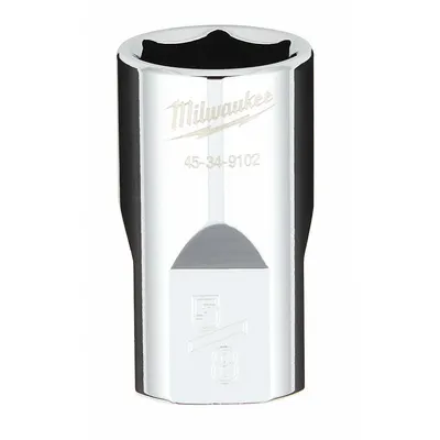 MILWAUKEE Standard Socket: SAE, 1/2 in Drive Size, 5/8 in Socket Size, 6-Point, Std - Anti-Roll Hand Sockets