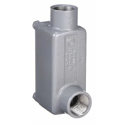 HUBBELL KILLARK XLB-1 Conduit Outlet Body, 1/2 in, LB, Aluminum, Powder Coated - LB, LL and LR - 90° Elbow Type