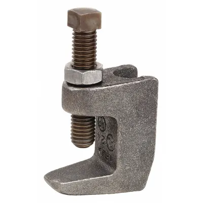 ANVIL Wide Throat Beam Clamp: Zinc-Plated Ductile Iron, 500 lb Load Capacity - C-Clamp Style Beam Clamps