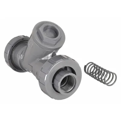 HAYWARD True Union Y Check Valve: Piston, Y-Style Valve Body, 1 1/2 in Pipe Size - PVC Y Piston Check Valves