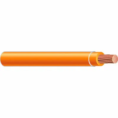 SOUTHWIRE Building Wire: Copper, 6 AWG, 1 Conductors, Stranded, Orange, 1,000 ft Lg - Copper THHN/THWN-2 Building Wires