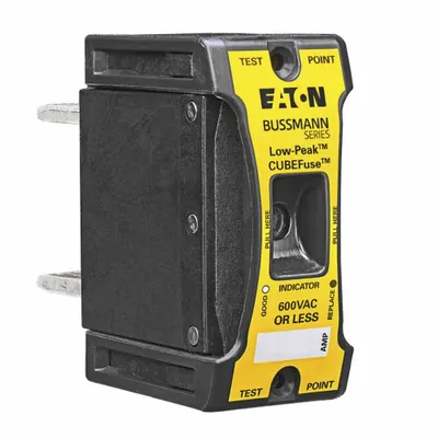 BUSSMANN Fuse: Class CF, TCF Series, Time-Delay, 150 A, 600 V AC, 300 V DC - Time-Delay Cube Fuses