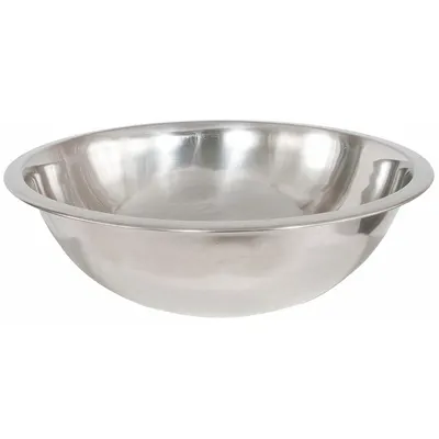 CRESTWARE Mixing Bowl: 20 qt Capacity, Stainless Steel, 18 7/8 in Outside Dia - Mixing Bowls