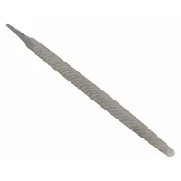 Machinists File: Round, Single-Cut, Safe Edge Cut, Bastard Cut, 12 in Lg without Tang, Natural (MPN 12134)