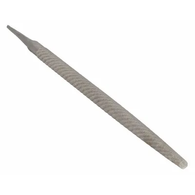 NICHOLSON Machinists File: Round, Single-Cut, Safe Edge Cut, Bastard Cut, 12 in Lg without Tang - Single-Cut Round Files