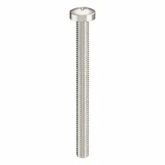 Pan head machine screws with M3x0.50 thread, 35 mm length, made from 316 stainless steel with a plain finish. Phillips #1 drive. Pack of 100. Suitable for general fastening applications in machinery, electronics, and assemblies requiring corrosion resistance.