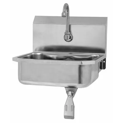 SANI-LAV Hand Sink: 1 Stations, 5 in Bowl Dp, 14 in Bowl Lg, 11 in Bowl Wd, Faucet Included - One-Station Wall-Mounted Hand Sinks with Faucets