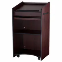 OKLAHOMA SOUND Lectern: Mahogany, Laminate, 46 in Overall Ht, 25 in Overall Wd, 20 in Overall Dp (MPN 600-MY)