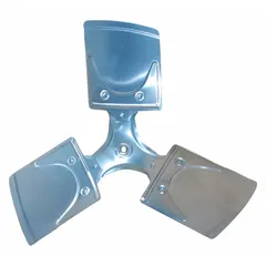 Replacement propeller for HVAC and refrigeration systems, used to move air across condensers or evaporators. Suitable for commercial refrigeration units, air-cooled condensers, and industrial ventilation applications requiring consistent airflow.
