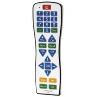 RCA Learning Universal Remote: Universal, PC100, Universal, Black/Multi-Color, 1 3/4 in Overall Dp