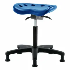 Polyurethane Lab Stool, Height Range 19" to 26-1/2", 17" Seat Width, 14" Seat Depth, Fiberglass Base, 5 Glides