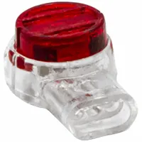 TRIPLETT Insulation Displacement Connector: 3 Ports, Red, 26 AWG – 19 AWG Run Size Range, 300 V (MPN URC-100PK)