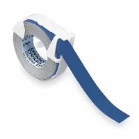 Embosser Label Tape: 3/8 in x 23 ft, Blue, Vinyl, Office Mate II/Organizer Xpress, Indoor/Outdoor (MPN 520106)