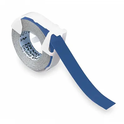 DYMO Embosser Label Tape: 3/8 in x 23 ft, Blue, Vinyl, Office Mate II/Organizer Xpress - Dymo Label Rolls