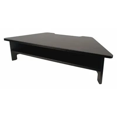 VICTOR Monitor Stand: Black, Non-Slip Rubber Pads, 6 1/2 in Max Ht, 6 1/2 in Min Ht - Monitor & Laptop Risers
