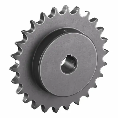 TRITAN Roller Chain Sprocket: 60, For 3/4 in Chain Pitch, 1 in Bore Dia, 26 Teeth - Size 60 Fixed-Bore Roller Chain Sprockets