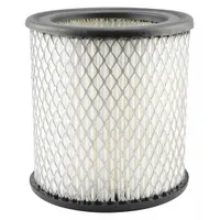 Round-oval engine air filter with axial seal. Overall height 5 5/16 inches. Compatible with GM vehicles. Traps airborne contaminants to maintain clean airflow for combustion