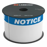 LabelTac OSHA Header Supply: Notice, Blue Notice OSHA Header Supply, 5 in x 3 in, 3 in x 150 ft (MPN LT35NOTC)