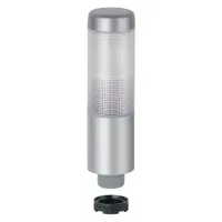 WERMA Tower Light Assembly: 2 Tier, Red/Yellow, No Sounder Tier, 141 mm Overall Ht, Steady, 69833075