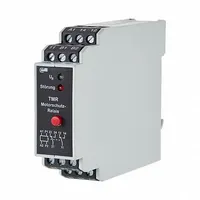DIN-rail mounted over-temperature relay with dual-channel monitoring. Features DPST contact configuration, 1 mA current rating, and 24V AC/DC coil voltage. Suitable for temperature sensing and alarm applications in industrial control panels