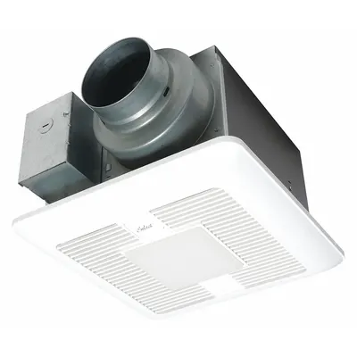 PANASONIC Bathroom Fan: Ceiling, 50 cfm_80 cfm_110 cfm Max, 0.4 sones, Occupancy Sensor - Bathroom Exhaust Fans with Light