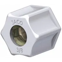 Compression nut for 1/4 in OD tubing, made of nylon. Sold in a 5-pack. Used in compression fittings for fluid systems