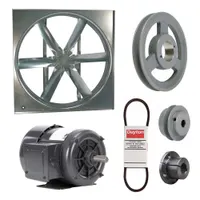 DAYTON Supply Fan w/Drive Package: Belt Drive, 30 in Blade, Totally Enclosed, 10,078 cfm, 3 ph (MPN 7CC24)