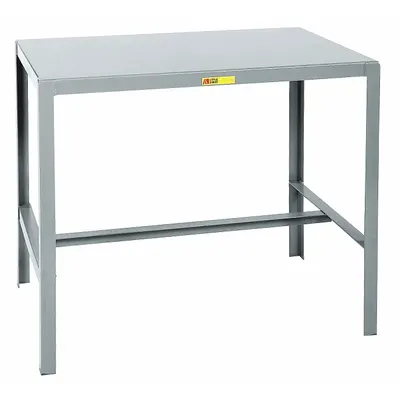 LITTLE GIANT Work Table: Fixed Ht, Steel, 48 in x 24 in, 2,000 lb Overall Load Capacity - Steel-Top Worktables