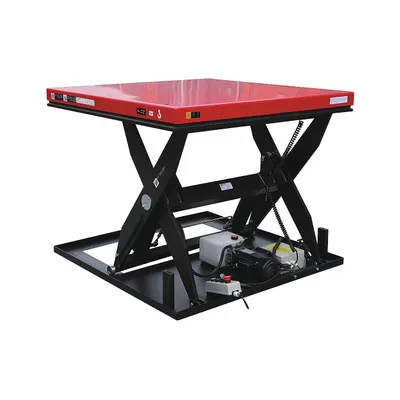 Dayton Scissor Lift Table: Electric, 5,000 lb Load Capacity, 48 in Max Lifting Ht - Fixed-Top Electric Lift Tables
