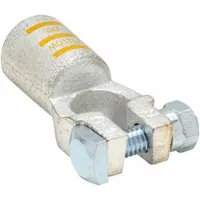 WESTWARD Battery Terminal: Straight, Crimp, 4/0 ga, Yellow Color, Negative, Copper, 1 in Overall Wd