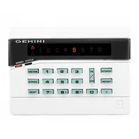 NAPCO Intrusion System Keypads: 4 3/8 in Overall Ht, 1 1/8 in Overall Lg, 5 7/8 in Overall Wd, LCD (MPN GEM-RP8)