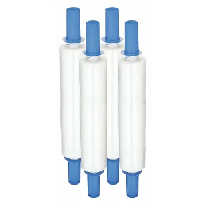 GOODWRAPPERS Handle with Brake Stretch Wrap, Clear, 30 in x 1,000 ft, 4 Pack
