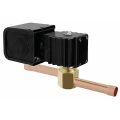 PARKER R16E32 is a 2-way, normally closed refrigeration solenoid valve with a 0.1 in port size. It is used for on/off control of refrigerant flow in commercial and industrial cooling systems such as walk-in coolers, freezers, and HVAC equipment.