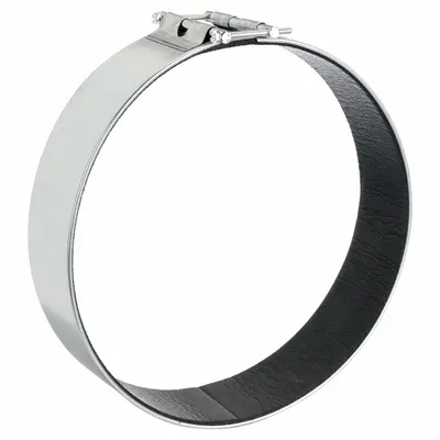 DUCTMATE Round Duct Connector Clamp, 15 in, Double Bolt, Steel, Neoprene, Silver - Round Duct Connector Clamps