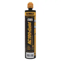 Acrylic adhesive anchor cartridge with 10:1 mixing ratio, for use in concrete. Includes mixing nozzle. Compatible with anchor sizes from 3/8 to 1-1/4 in. ICC approved for cracked and un-cracked concrete