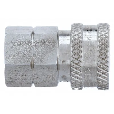 PARKER Hydraulic Quick Connect Hose Coupling: 1/8 in, 303 Stainless Steel - ST Series Hydraulic Quick-Connect Coupling Bodies