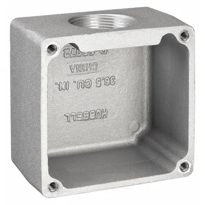 HUBBELL Receptacle Box: 3D085/3D086 (MPN HBL26401) - Back Boxes & Wall Adapter Plates