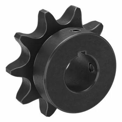 TSUBAKI Single Strand Sprocket: 60, For 3/4 in Chain Pitch, 7/8 in Bore Dia, 10 Teeth - Size 60 Fixed-Bore Roller Chain Sprockets