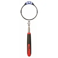 ULLMAN Inspection Mirror: 3 3/8 in Dia Mirror Size, Mirr. Mat. Stainless Steel, Mirr. Shp. Round (MPN HTS-2LT)