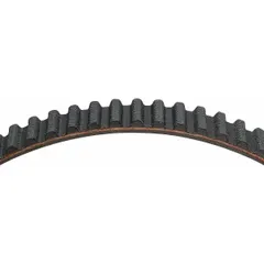 This DAYCO belt serves as both a timing belt and a metric V-belt, with an effective length of 1,104 mm. It features fiberglass reinforcing cord material and is designed for applications requiring precise timing and power transmission.