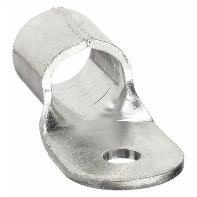 BURNDY Ring Terminal: Bare, 1/4 in Stud Size, 1 AWG to 1 AWG Wire Sizes, 600 V - Non-Insulated Ring Terminals