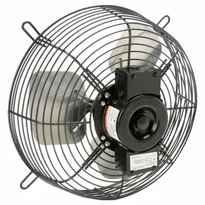 Dayton Guard-Mounted Exhaust Fan: 12 in Blade, 1/15 hp, Totally Enclosed Air Over - Guard-Mount Exhaust Fans