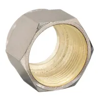 This compression fitting nut is made of stainless steel and designed for 3/4 in OD tubing. It is part of the A-Lok(R) series and compatible with Swagelok fittings. Used in double-ferrule connections for leak-tight sealing in industrial fluid systems