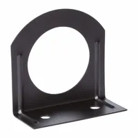 Steel flange for mounting vehicle lights on trucks, trailers, and heavy equipment. Measures 4 1/4 in long, 4 1/8 in high, and 1 7/8 in wide. Provides a secure attachment point for lighting components in fleet and vehicle maintenance applications