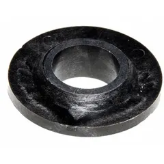 Valve seat for diaphragm pumps, providing a sealing surface to prevent backflow in fluid handling systems. Made of PVDF material for chemical resistance. Suitable for use in industrial pump applications.