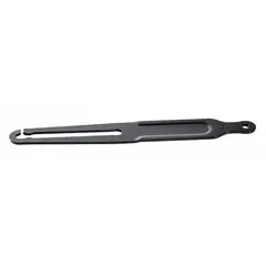 This hold open arm is a replacement component for refrigerators and freezers. It secures a door in an open position to facilitate loading, unloading, or maintenance tasks.