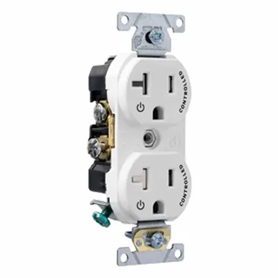 LEVITON Plugs and Receptacles: Duplex, 5-20, White, 125V AC, 20 A, 2 Pole / 3 Wire (MPN TBR20-S2W) - General Purpose Receptacles