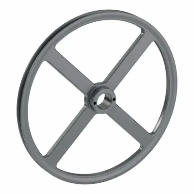 OEM Bushed-Bore Cast-Iron V-Belt Pulley, 15.25 in OD, 1 Groove, H/QT - Bushed-Bore Cast-Iron V-Belt Pulleys